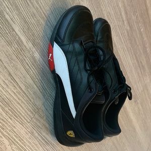 MENS- Puma Ferrari Racing Shoes-US Size 10- All Leather-Gently Used.